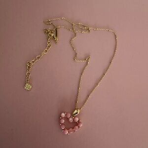 Kendra Scott Gold Necklace with Pink Heart